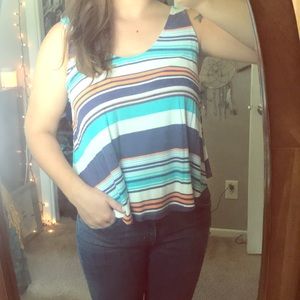 Striped, flowy tank